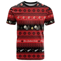 New Zealand Darts Christmas T Shirt Merry Xmas Aotearoa Maori Red - Polynesian Pride
