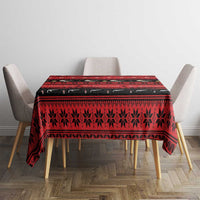 New Zealand Darts Christmas Tablecloth Merry Xmas Aotearoa Maori Red - Polynesian Pride