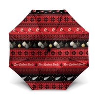 New Zealand Darts Christmas Umbrella Merry Xmas Aotearoa Maori Red - Polynesian Pride