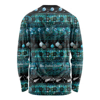 New Zealand Darts Christmas Long Sleeve Shirt Merry Xmas Aotearoa Maori Paua Shell - Polynesian Pride