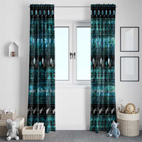 New Zealand Darts Christmas Window Curtain Merry Xmas Aotearoa Maori Paua Shell - Polynesian Pride