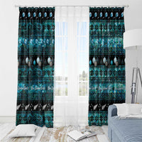New Zealand Darts Christmas Window Curtain Merry Xmas Aotearoa Maori Paua Shell - Polynesian Pride