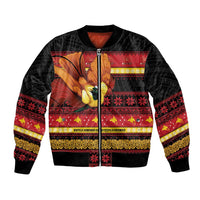Papua New Guinea Christmas Bomber Jacket Bikpela hamamas blong dispela Krismas - Polynesian Pride