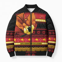 Papua New Guinea Christmas Bomber Puffer Jacket Bikpela hamamas blong dispela Krismas - Polynesian Pride