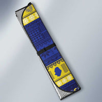 Niue Christmas Auto Sun Shade Monuina e Kilisimasi Hiapo Motifs - Polynesian Pride