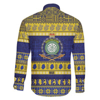 Niue Christmas Family Matching Tank Maxi Dress and Hawaiian Shirt Monuina e Kilisimasi Hiapo Motifs - Polynesian Pride