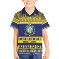 Niue Christmas Family Matching Tank Maxi Dress and Hawaiian Shirt Monuina e Kilisimasi Hiapo Motifs - Polynesian Pride