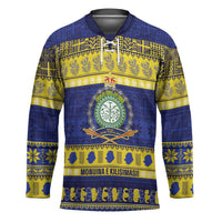 Niue Christmas Hockey Jersey Monuina e Kilisimasi Hiapo Motifs LT14 Unisex Blue - Polynesian Pride