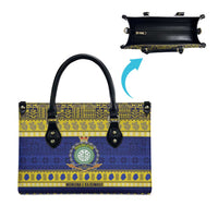 Niue Christmas Leather Bag Monuina e Kilisimasi Hiapo Motifs - Polynesian Pride