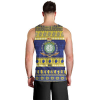 Niue Christmas Men Tank Top Monuina e Kilisimasi Hiapo Motifs - Polynesian Pride