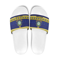 Niue Christmas Slide Sandals Monuina e Kilisimasi Hiapo Motifs - Polynesian Pride