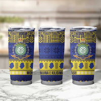 Niue Christmas Tumbler Cup Monuina e Kilisimasi Hiapo Motifs - Polynesian Pride