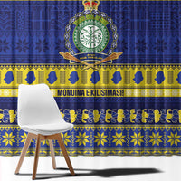 Niue Christmas Window Curtain Monuina e Kilisimasi Hiapo Motifs - Polynesian Pride