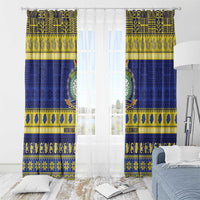 Niue Christmas Window Curtain Monuina e Kilisimasi Hiapo Motifs - Polynesian Pride