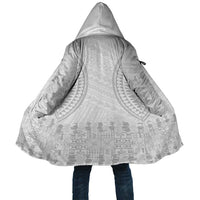 Niue White Sunday Cloak Tapu Fanau Ia Puakenikeni Hiapo Pattern - Polynesian Pride