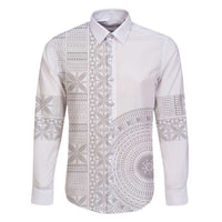 Niue White Sunday Family Matching Mermaid Dress and Hawaiian Shirt Half Hiapo Pattern Vibes - Polynesian Pride