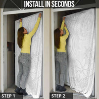 Tapu Fanau Ia Niue Door Cover Happy White Sunday Unique Hiapo - Polynesian Pride