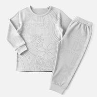 Tapu Fanau Ia Niue Christmas Pajama Set Happy White Sunday Unique Hiapo - Polynesian Pride