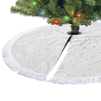 Tapu Fanau Ia Niue Tree Skirt Happy White Sunday Unique Hiapo - Polynesian Pride