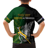 Personalised New Zealand and South Africa Rugby Kid Hawaiian Shirt 2023 World Cup Final All Black Springboks Together LT14 - Polynesian Pride