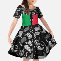 Vanuatu Cowboy Family Matching Off Shoulder Maxi Dress and Hawaiian Shirt Cowboy Symbols Split Stylized - Polynesian Pride