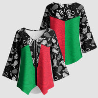 Vanuatu Cowboy Kimono Sleeve Blouse Cowboy Symbols Split Stylized - Polynesian Pride