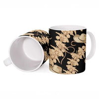 Vanuatu Cowboy Ceramic Mug Seamless Straw Hats Hibiscus - Polynesian Pride
