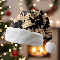 Vanuatu Cowboy Christmas Santa Hat Seamless Straw Hats Hibiscus - Polynesian Pride