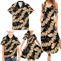 Vanuatu Cowboy Family Matching Summer Maxi Dress and Hawaiian Shirt Seamless Straw Hats Hibiscus - Polynesian Pride