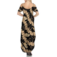 Vanuatu Cowboy Family Matching Summer Maxi Dress and Hawaiian Shirt Seamless Straw Hats Hibiscus - Polynesian Pride
