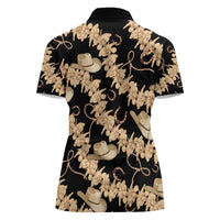 Vanuatu Cowboy Women Polo Shirt Seamless Straw Hats Hibiscus - Polynesian Pride