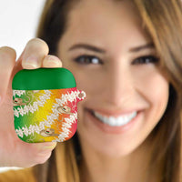 Vanuatu Cowboy AirPods Case Straw Hats Hibiscus With Sand Drawing - Polynesian Pride