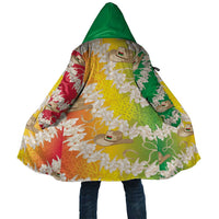 Vanuatu Cowboy Cloak Straw Hats Hibiscus With Sand Drawing - Polynesian Pride