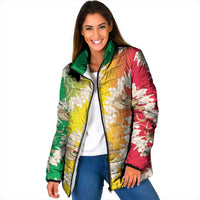 Vanuatu Cowboy Padded Jacket Straw Hats Hibiscus With Sand Drawing - Polynesian Pride