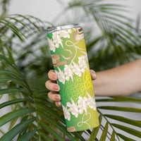 Vanuatu Cowboy Skinny Tumbler Straw Hats Hibiscus With Sand Drawing - Polynesian Pride