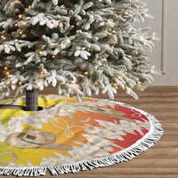 Vanuatu Cowboy Tree Skirt Straw Hats Hibiscus With Sand Drawing - Polynesian Pride