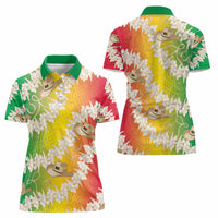 Vanuatu Cowboy Women Polo Shirt Straw Hats Hibiscus With Sand Drawing - Polynesian Pride