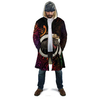 Vanuatu Boar Cowboy Cloak Tusk Gradient Polynesian Pattern - Polynesian Pride