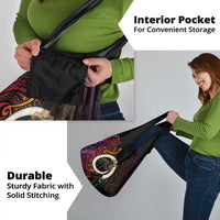 Vanuatu Boar Cowboy Grocery Bag Tusk Gradient Polynesian Pattern - Polynesian Pride