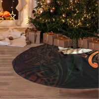 Vanuatu Boar Cowboy Tree Skirt Tusk Gradient Polynesian Pattern - Polynesian Pride