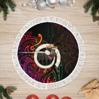 Vanuatu Boar Cowboy Tree Skirt Tusk Gradient Polynesian Pattern - Polynesian Pride