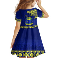 Personalised Fiji Natabua High School Family Matching Long Sleeve Bodycon Dress and Hawaiian Shirt Fijian Tapa Pattern LT14 - Polynesian Pride