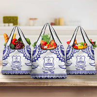 Personalised Fiji Labasa College Grocery Bag Fijian Tapa Pattern