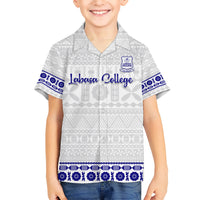 Personalised Fiji Labasa College Kid Hawaiian Shirt Fijian Tapa Pattern LT14 Kid White - Polynesian Pride