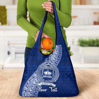 Personalised Fiji Queen Victoria School Grocery Bag Fijian Tapa Pattern