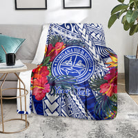 Personalised Samoana High School Blanket American Samoa Schools Polynesian Tropical Flowers LT14 - Polynesian Pride