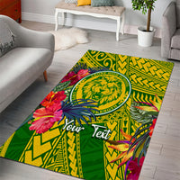 Personalised Leone High School Area Rug American Samoa Schools Polynesian Tropical Flowers LT14 - Polynesian Pride