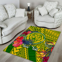 Personalised Leone High School Area Rug American Samoa Schools Polynesian Tropical Flowers LT14 - Polynesian Pride