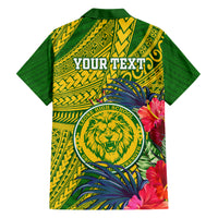 Personalised Leone High School Family Matching Short Sleeve Bodycon Dress and Hawaiian Shirt American Samoa Schools Polynesian Tropical Flowers LT14 - Polynesian Pride