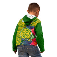 Personalised Leone High School Kid Hoodie American Samoa Schools Polynesian Tropical Flowers LT14 - Polynesian Pride